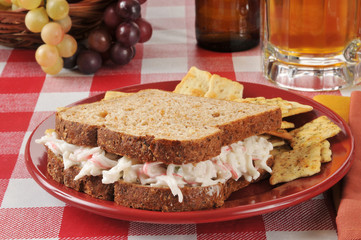 Crab salad sandwich