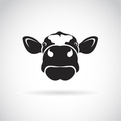 Vector image of an cow head on white background