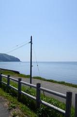 Fototapeta premium 電柱と水平線