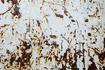 rusty on steel wall background