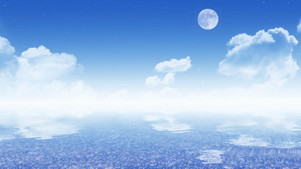 Sky with sea (16:9 wallpaper)
