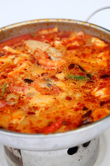 Tom Yum Goong - Thai hot and spicy soup with shrimp