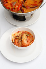 Tom Yum Goong - Thai hot and spicy soup with shrimp