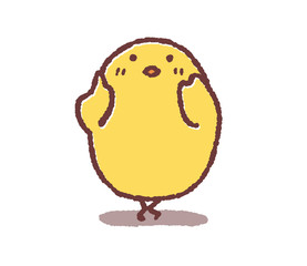 照れるヒヨコ