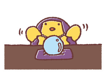 占うヒヨコ © TAMAGO POTATO