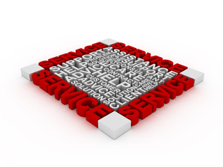 Fototapeta premium Service concept words