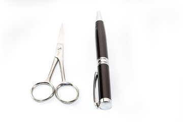 Scissor and Black pen