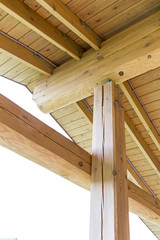 Roof truss system from below