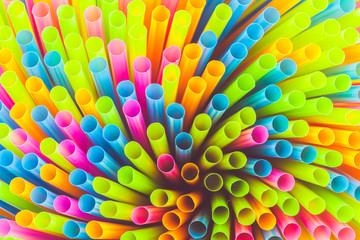 Colorful straw for background