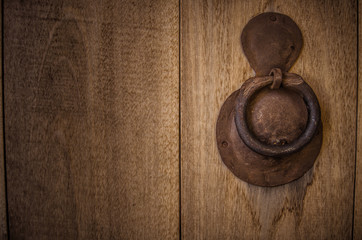 Old Dark Wooden Gate