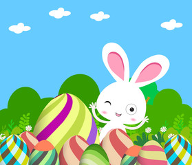 Cute Bunny Easter eggs