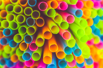 Colorful straw for background