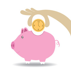 Piggy Bank save time or make time compare Vector ,eps10
