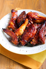 Sweet and sticky chicken wings