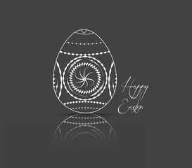 easter egg on black background