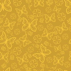 Abstract butterfly and floral pattern