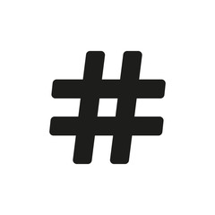 The hash icon. Hashtag symbol. Flat - obrazy, fototapety, plakaty