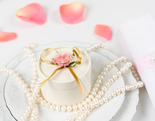 Fototapeta na wymiar Wedding table accessories