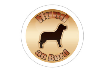 Hund an Bord / Autoaufkleber