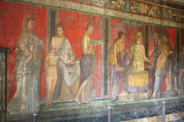 Pompeii fresco, Naples (Italy) - obrazy, fototapety, plakaty