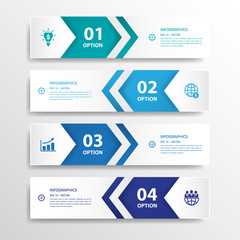 Design clean number banners template/graphic or website layout.