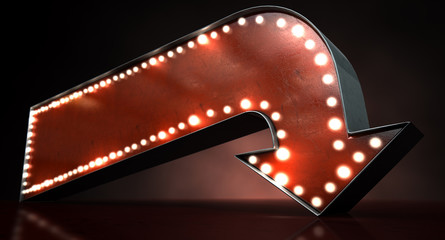 Naklejka premium Vintage Red Arrow Sign