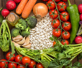 White beans with vegetables