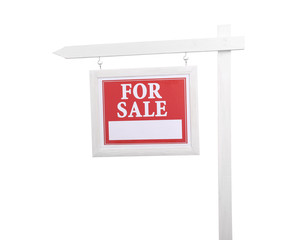 Signpost with inscription isolated on white