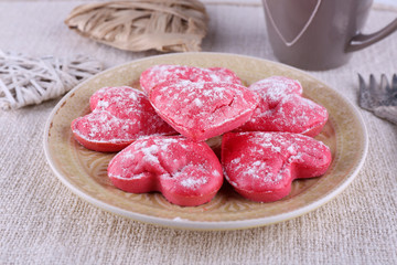 Cookies in form of heart