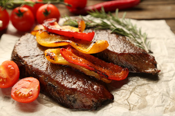 Composition with tasty roasted meat