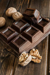 chocolate and walnuts