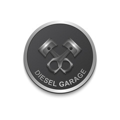 Vintage garage retro label design.vector