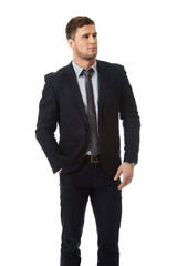 Handsome businessman in business suit.