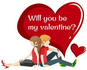 A couple dating for valentines