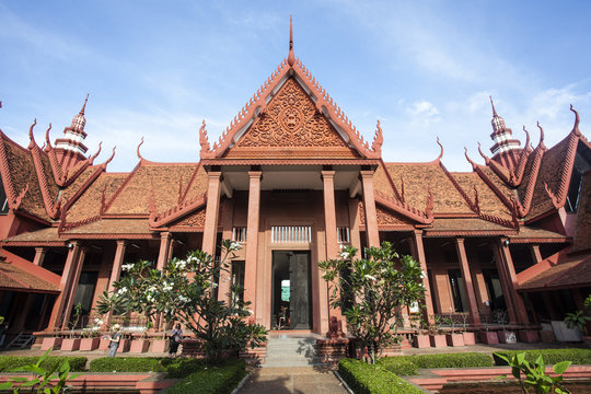 Exterior of the National Museum of Cambodia in Phnom Penh, Cambodia - Asia