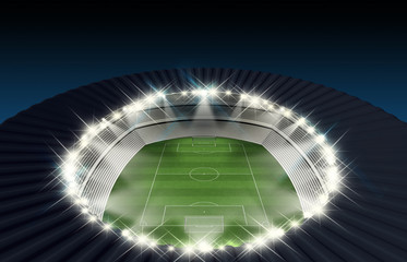 Fototapeta premium Soccer Stadium Night