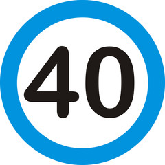 Verkehrsschild, 40