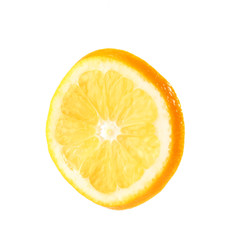 Sliced lemon isolated on white
