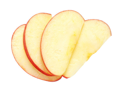 Sliced apple isolated on white
