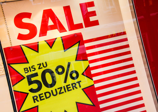 Schaufensterwerbung