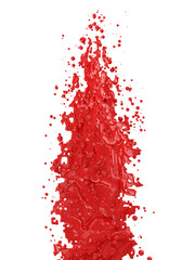 Red Paint Splash isolated on white background