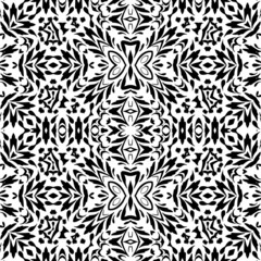 Seamless outline floral pattern