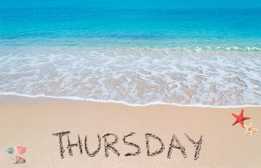 thursday on a tropical beach