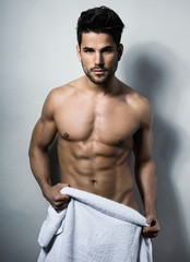 handsome young bodybuilder