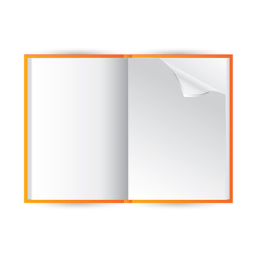 Vector blank notebook on white background
