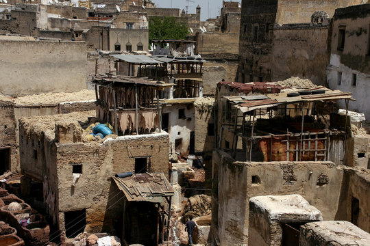Fez’s tanneries in Morocco