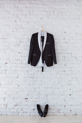 Elegant suit and shoes