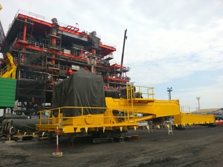 Oil&gas platform under construction.