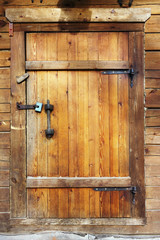 Locked  sheds door