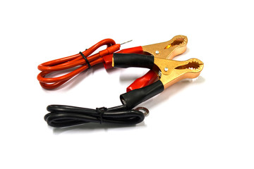 Black and Red Jumper cable isolated on white background